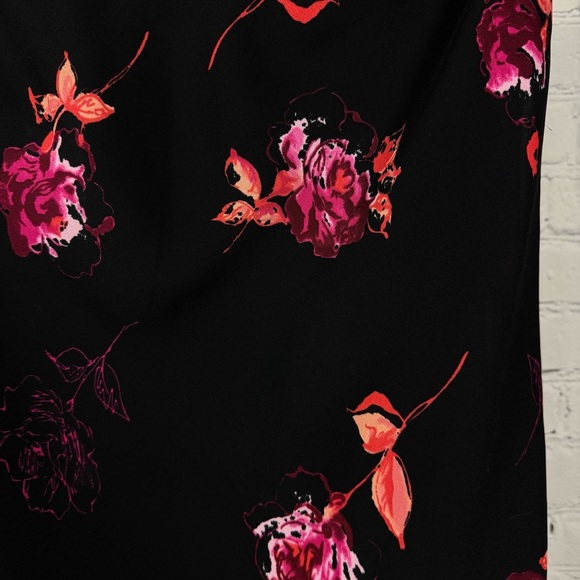 Versailles Black Floral Slip Skirt No Size *Check Measurements* - Picture 6 of 6